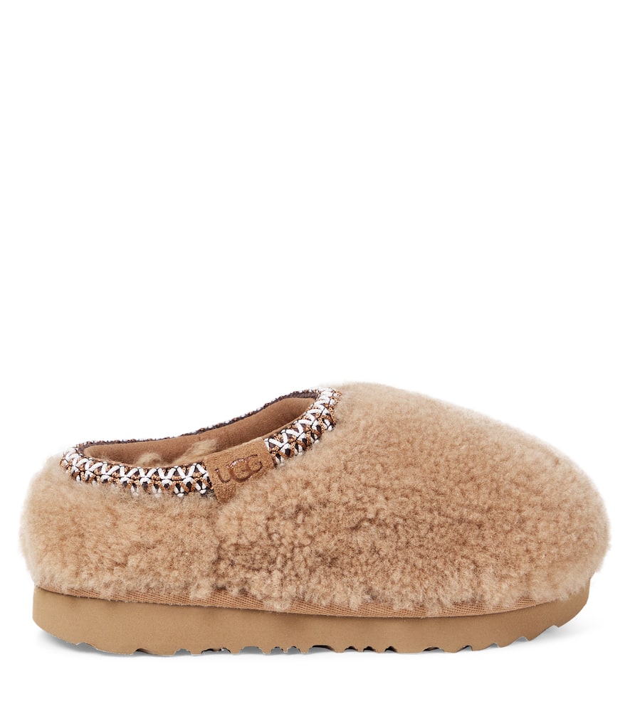 Ugg Tasman Curly Maxi Shearling Slip-on Shoes In Brown