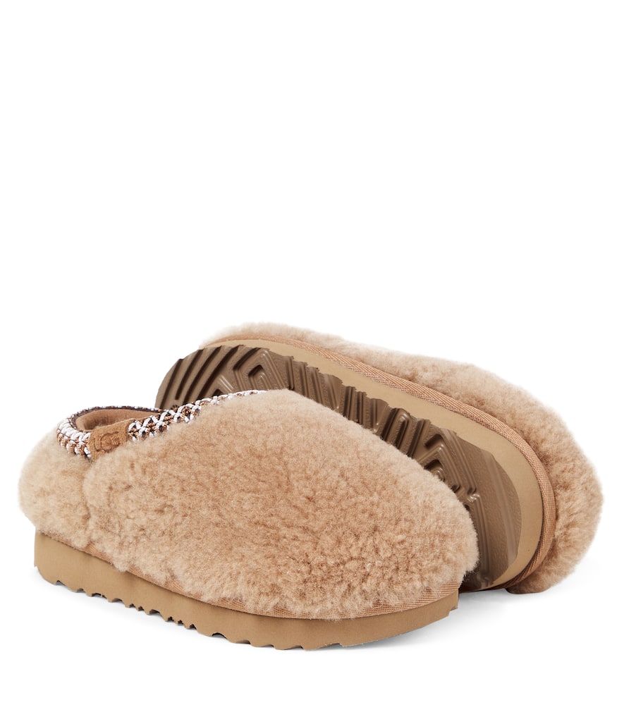 Ugg Tasman Curly Maxi Shearling Slip-on Shoes In Brown