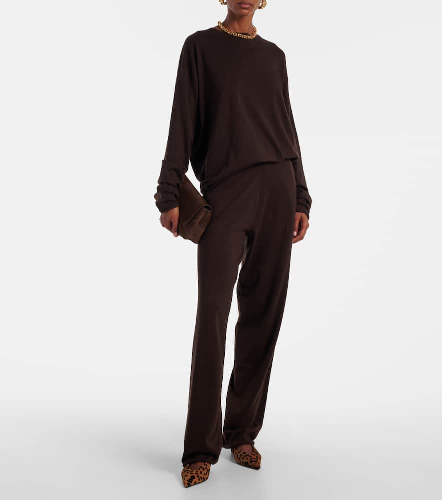 Extreme Cashmere N°347 Aries Cotton And Cashmere Sweater In Brown