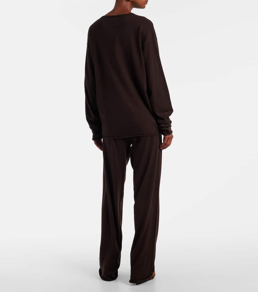Extreme Cashmere N°347 Aries Cotton And Cashmere Sweater In Brown