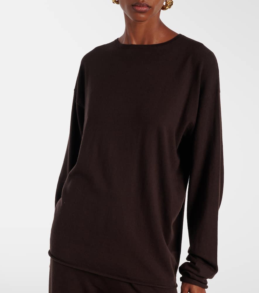 Extreme Cashmere N°347 Aries Cotton And Cashmere Sweater In Brown
