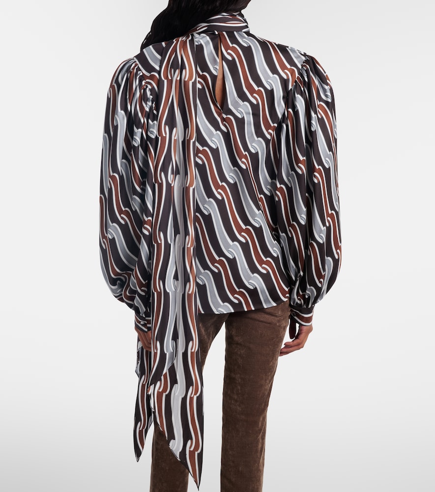  Gucci Gucci Bedruckte Schluppenbluse Aus Seiden-twill 