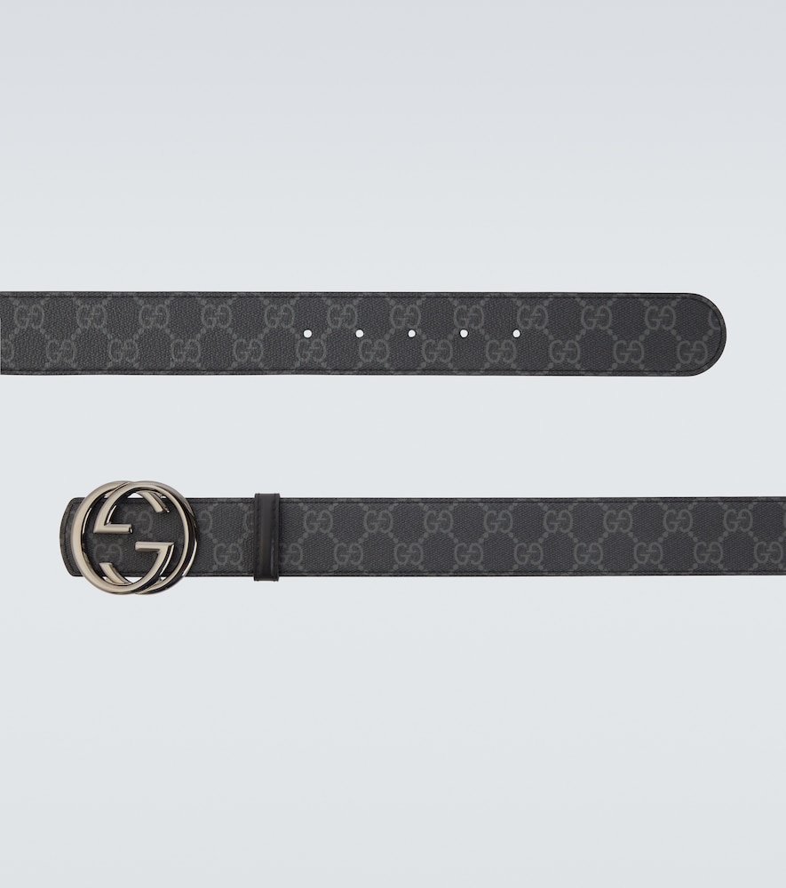 Gucci Gucci Wendbarer Gürtel Interlocking G Aus Leder Und Canvas 