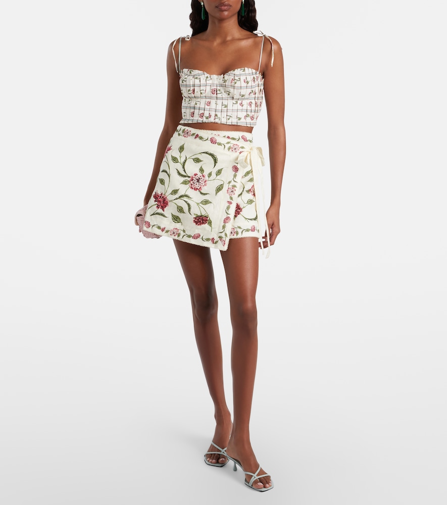 Agua by Agua Bendita Morgina floral linen top