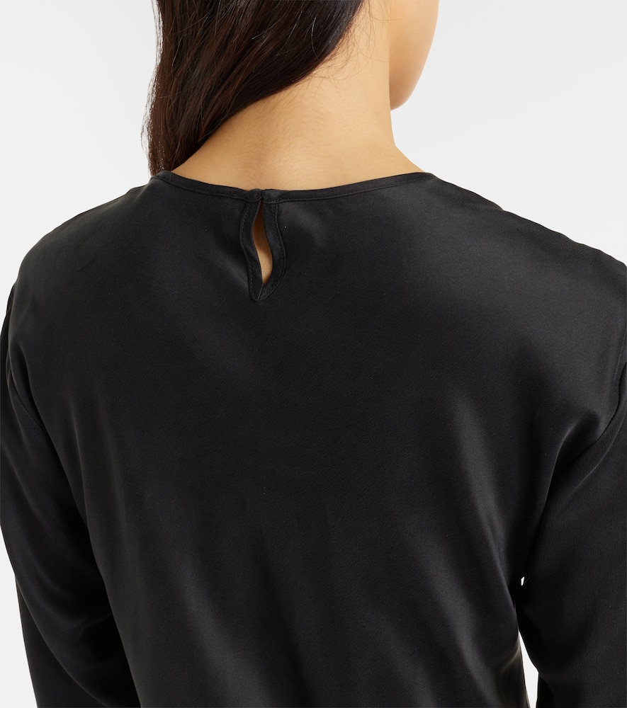 Asceno Salina Silk Charmeuse Maxi Dress In Black