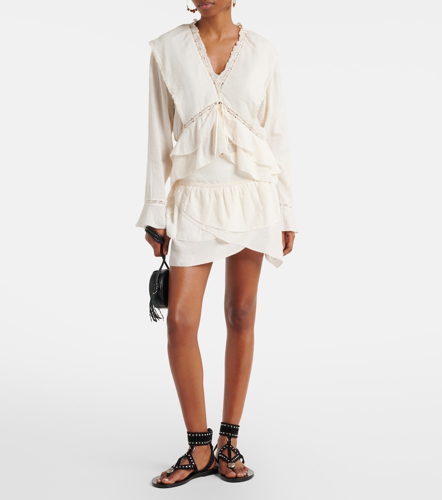 Marant Etoile Damienne cotton and linen-blend top