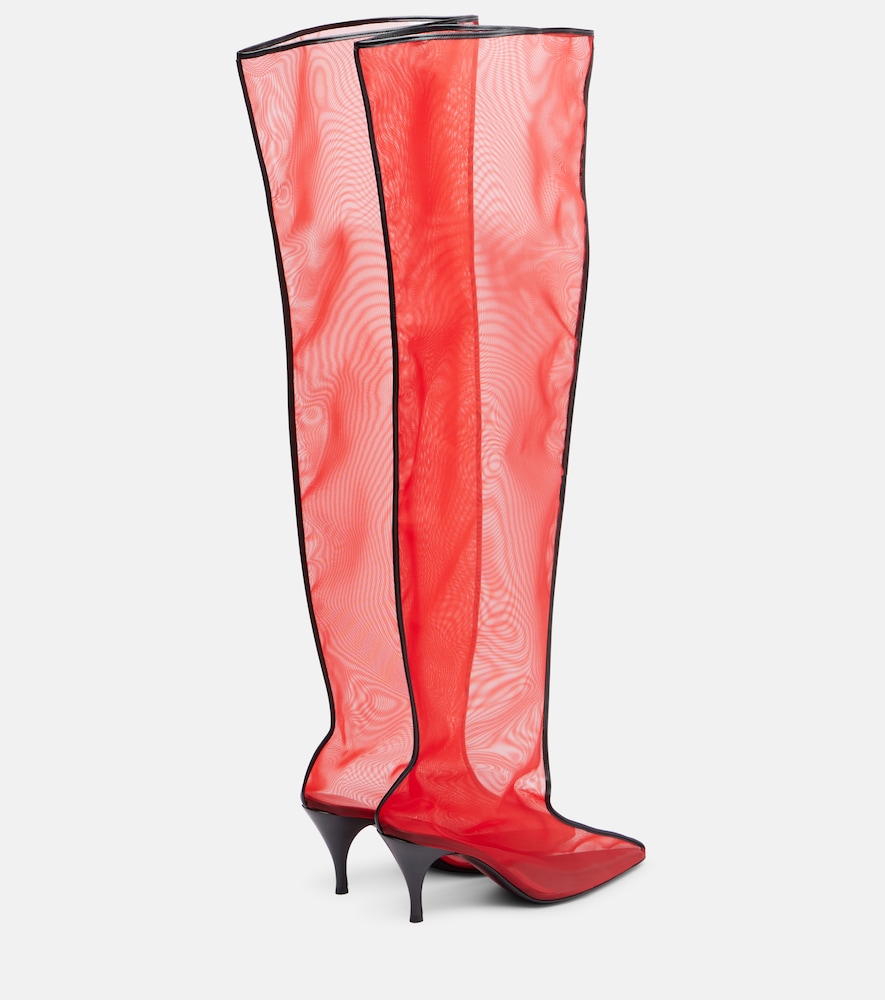  Herbert Levine Herbert Levine Drawing A Blank 80 Mesh Knee-high Boots 