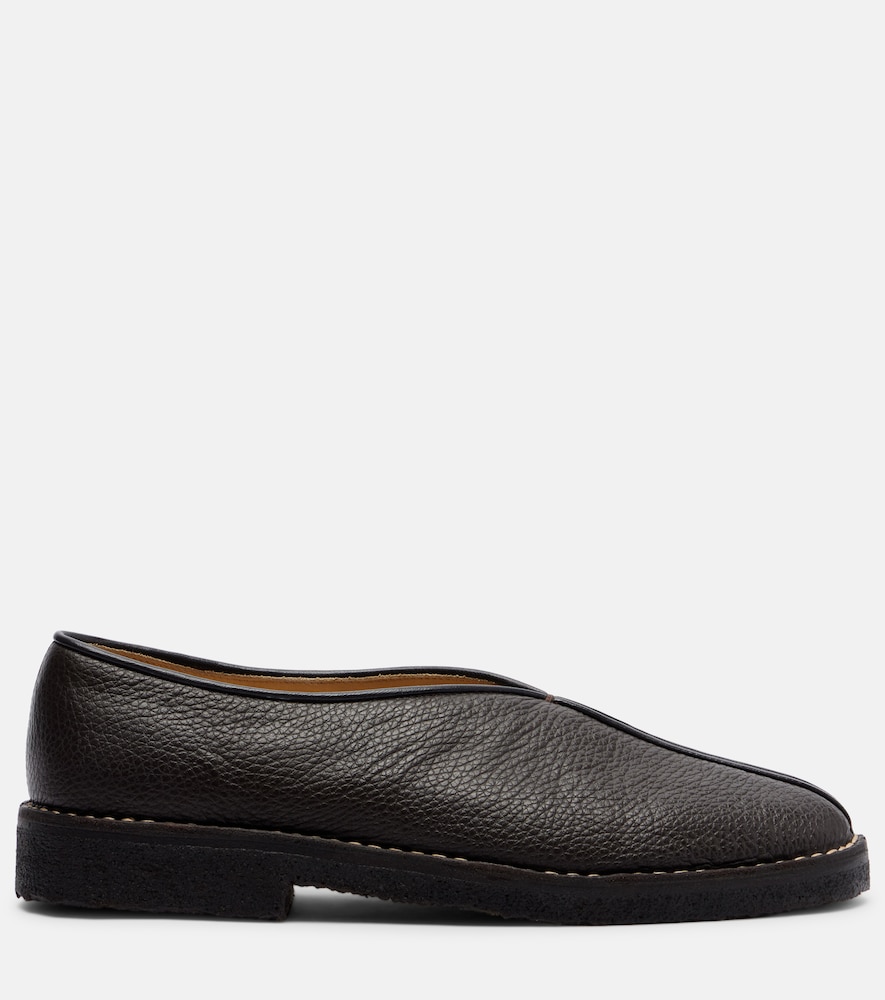 Lemaire Lemaire Piped Leather Slip-on Shoes 