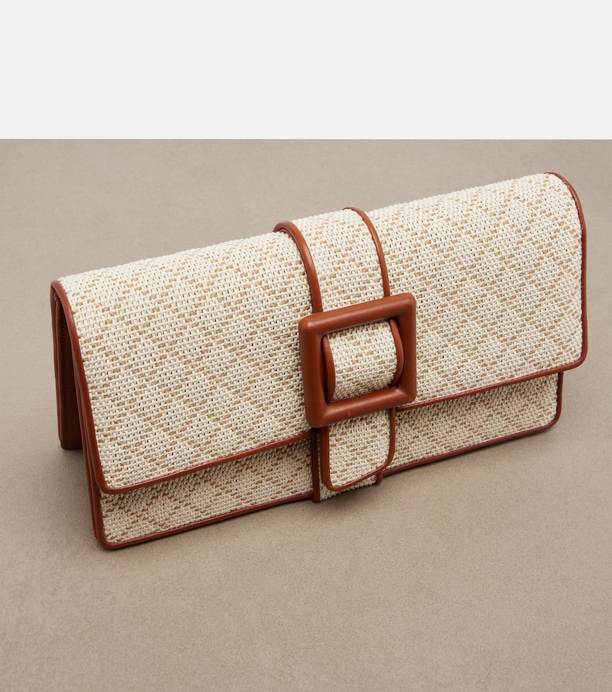 Manolo Blahnik Manolo Blahnik Maycap Raffia-effect Clutch 