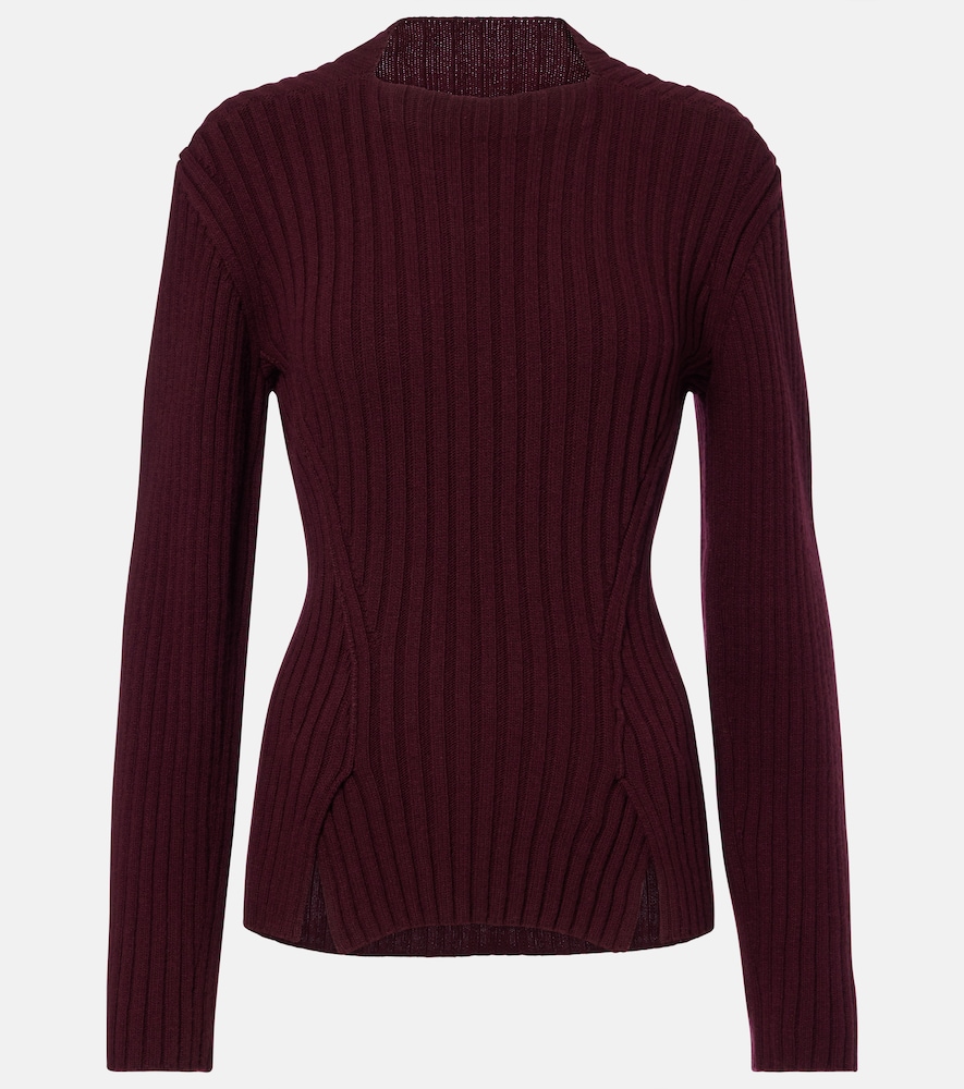 Victoria Beckham Ribbed-knit wool and cashmere sweater | Thumbnail 7