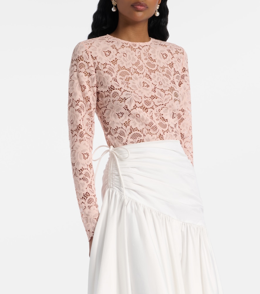  Self-portrait Self-portrait Floral Lace Bodysuit 