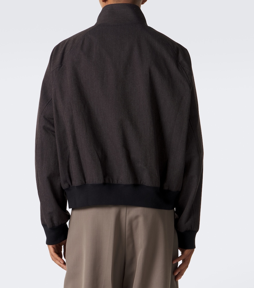 Over Cotton And Wool Bomber Jacket