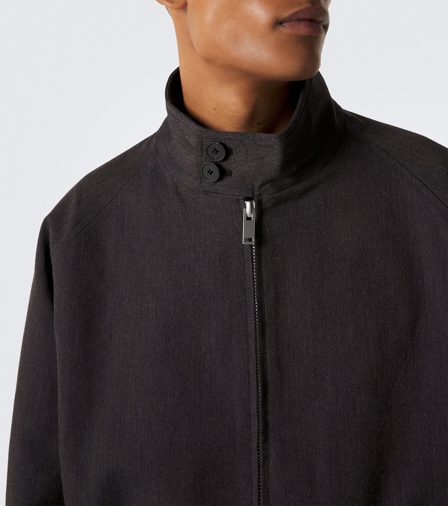 Over Cotton And Wool Bomber Jacket