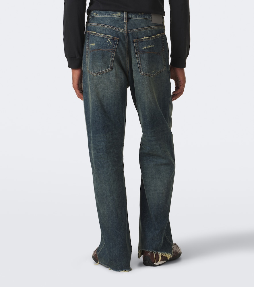 Faded Wide-Leg Jeans