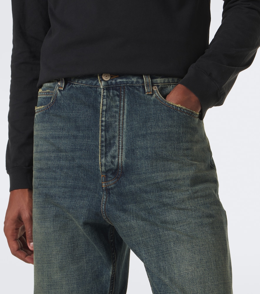 Faded Wide-Leg Jeans