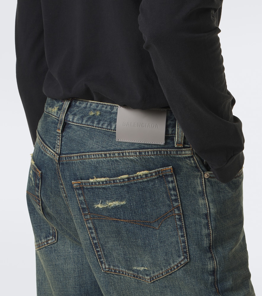 Faded Wide-Leg Jeans
