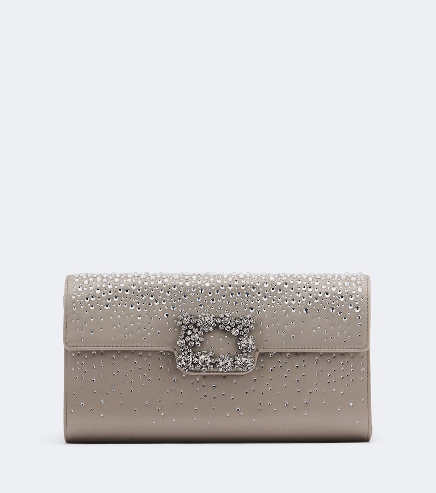 Verzierte Clutch aus Satin