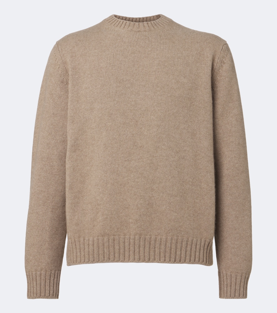 Saman Amel Elio Cashmere Sweater In Brown