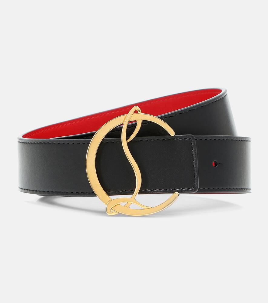 Christian Louboutin Cl Logo Reversible Leather Belt In Multicoloured