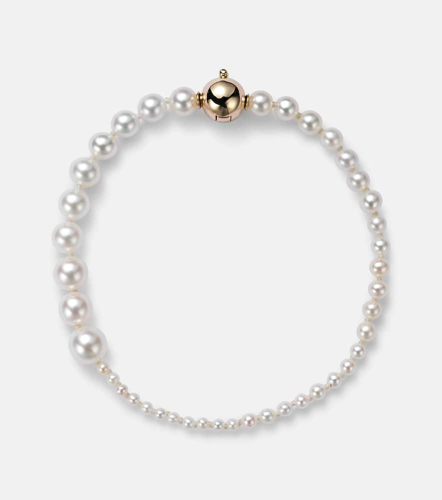 Petite Peggy 14kt gold and pearl bracelet