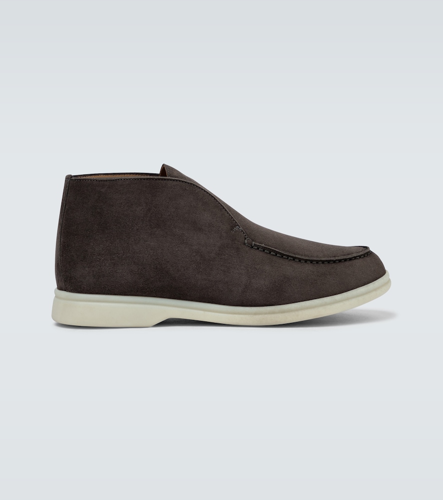 LP Open Walk Ankle Boot In Light Beige Brown Mix White Suede 978056