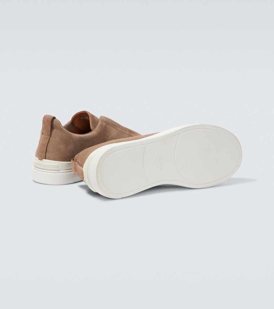  Zegna Zegna Triple Stitch Suede Sneakers 