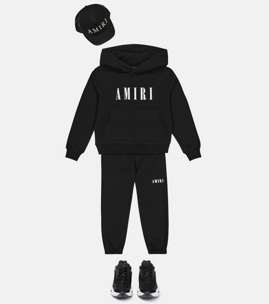 Shop Amiri Logo Cotton Sweatpants In Black