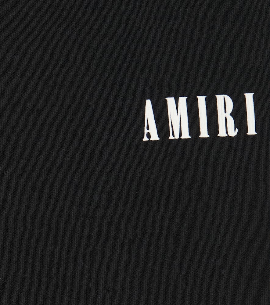 Shop Amiri Logo Cotton Sweatpants In Black