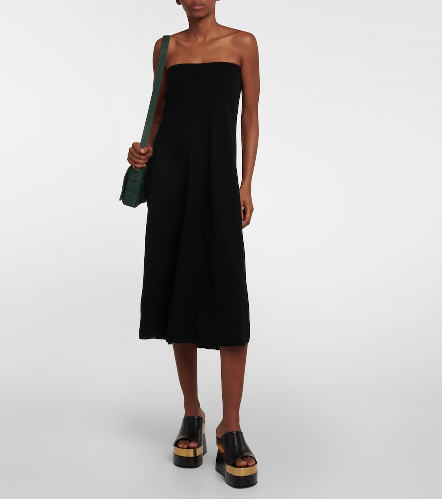 Lisa Yang Dolly strapless cashmere midi dress