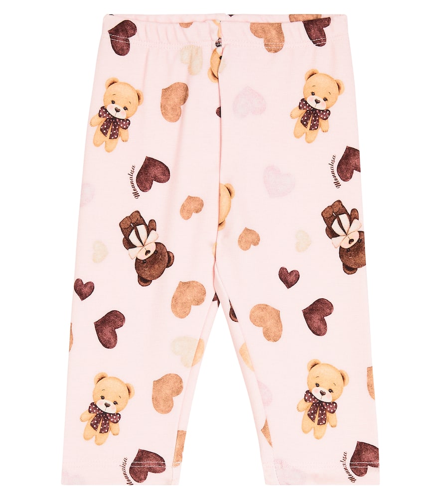 Monnalisa Baby printed cotton-blend leggings