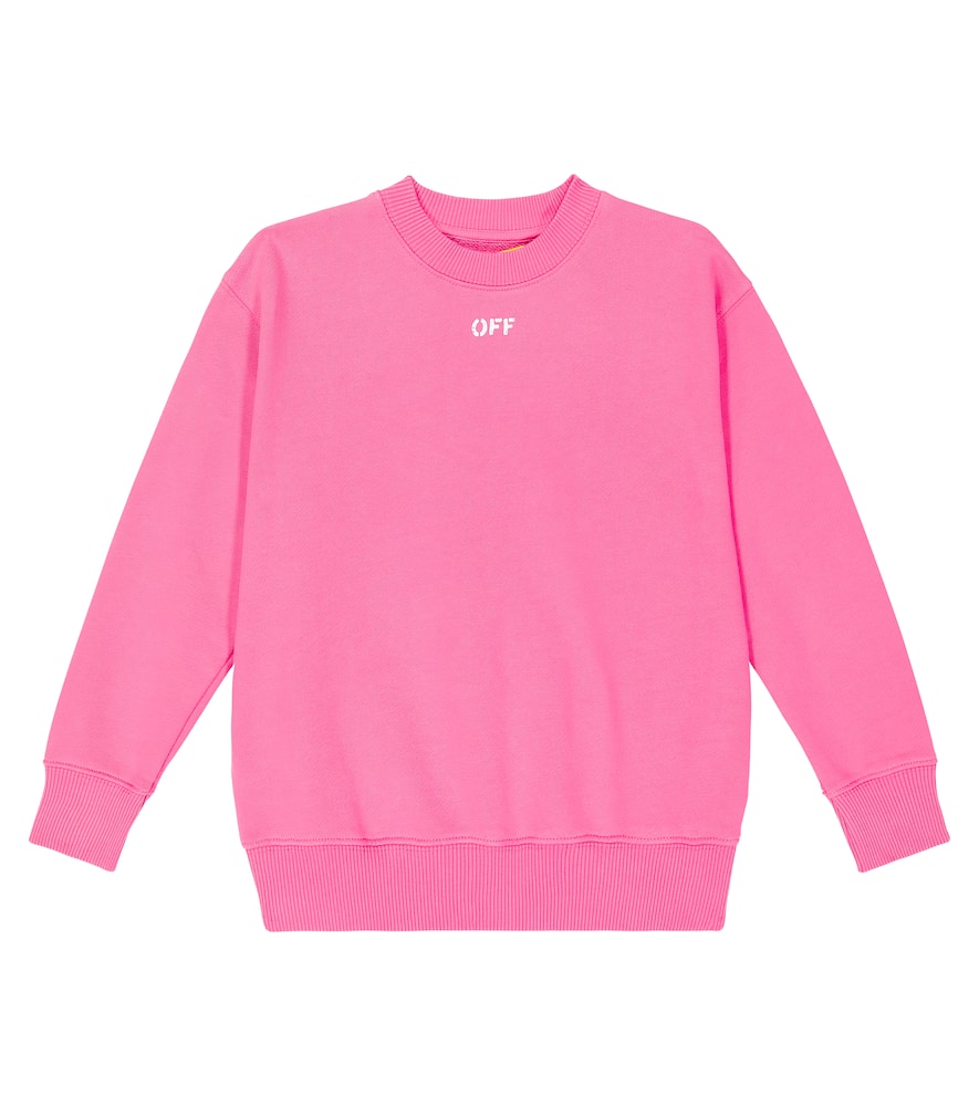 Off-white Arrows Cotton Sweatshirt In Pink