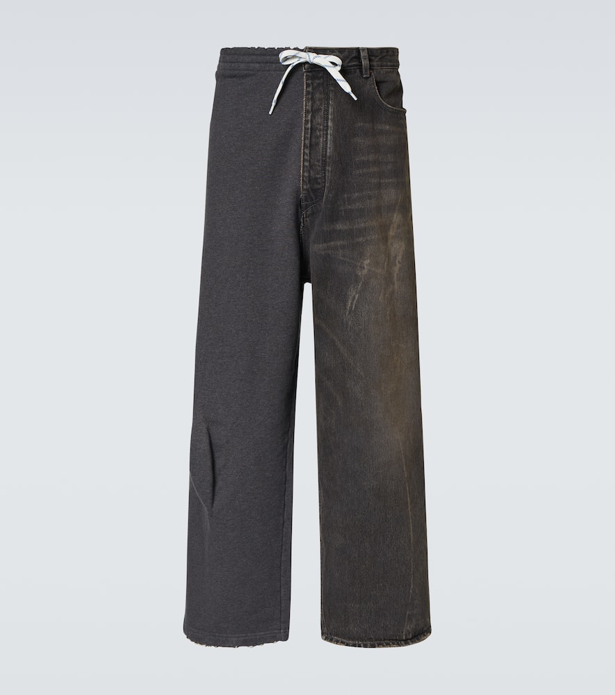 Mid-rise wide-leg jeans