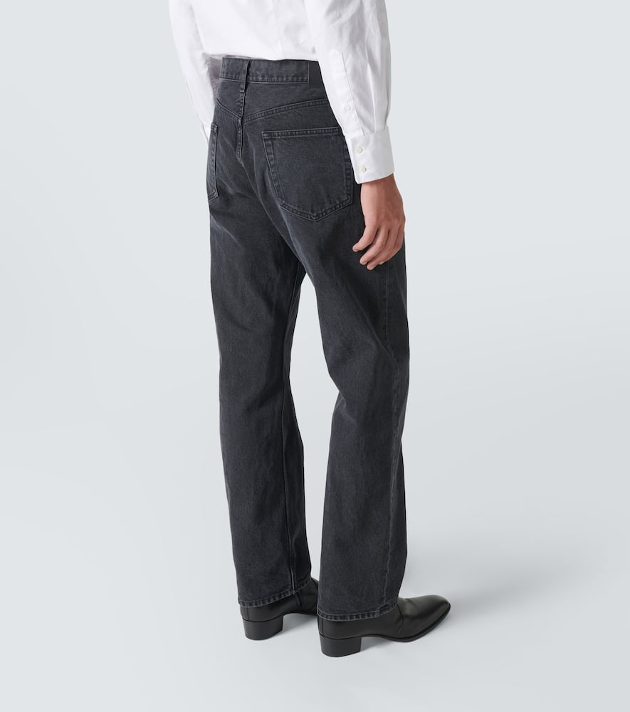 Saint Laurent Washed-out Slim Jeans In Black