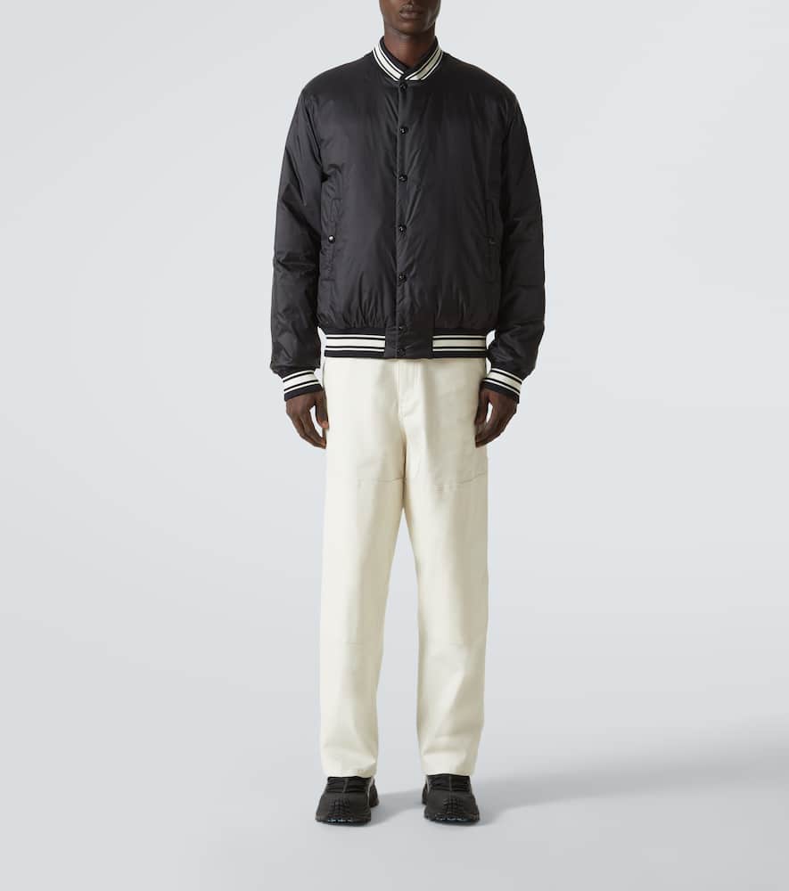 Shop Moncler Bouchet Down Bomber Jacket In Black