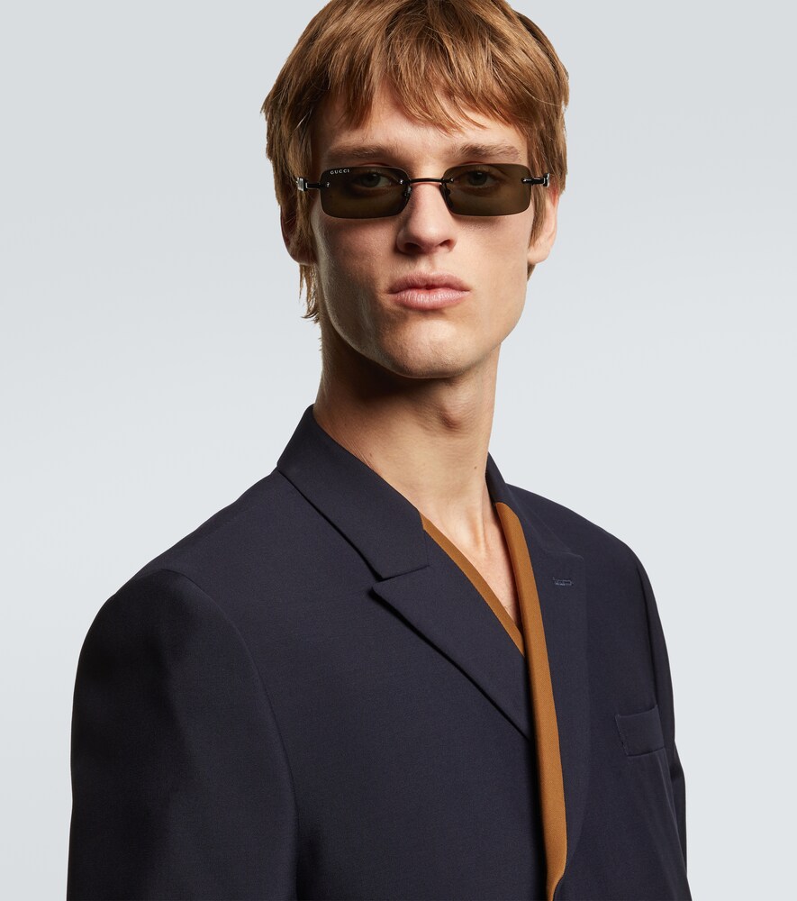Gucci Rectangular Sunglasses In Black