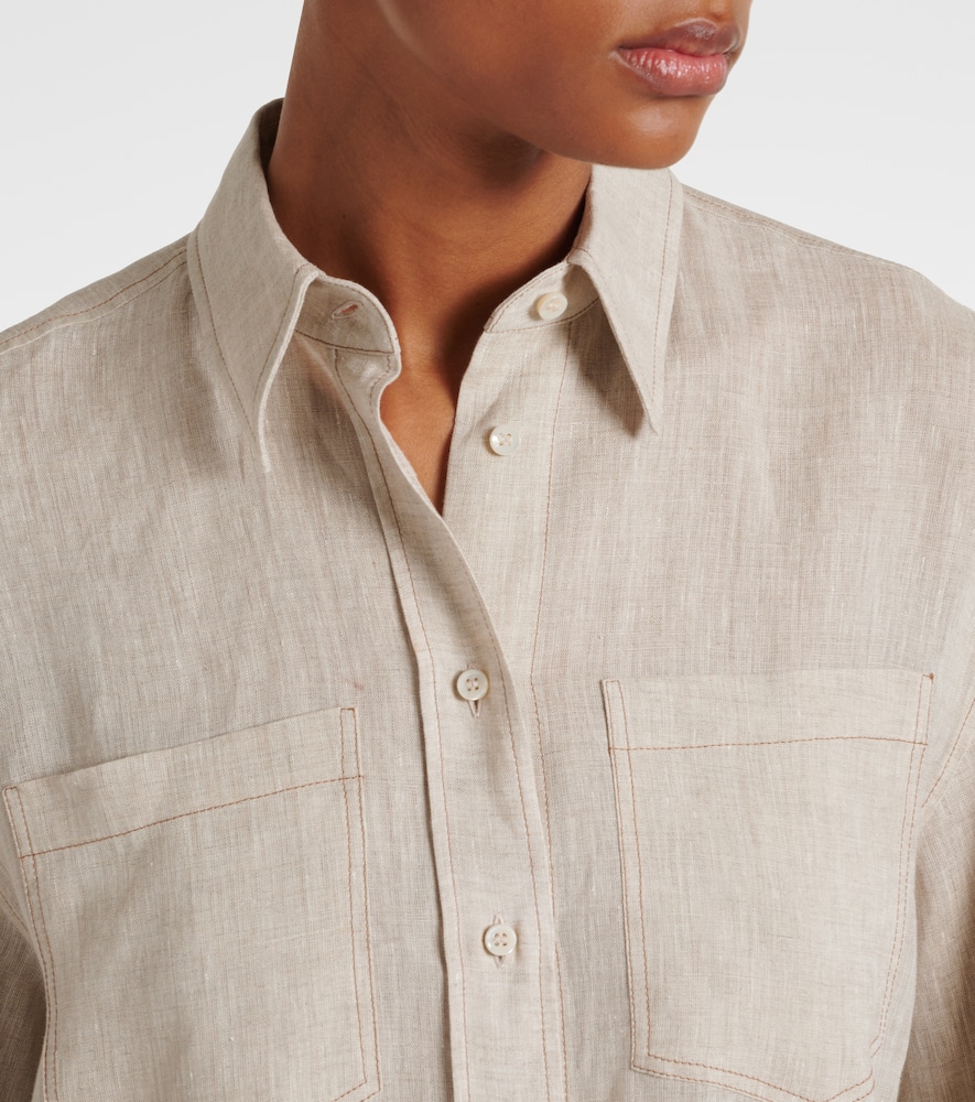 Brunello Cucinelli Linen Shirt In Juta