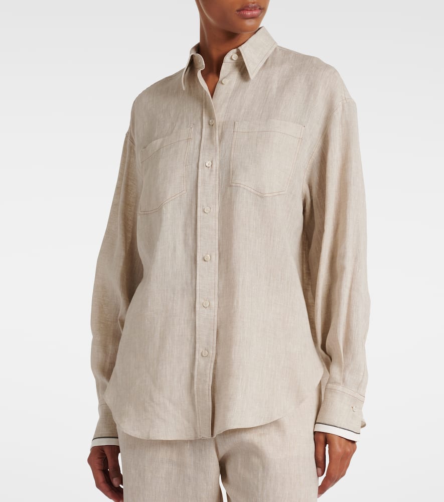 Brunello Cucinelli Linen Shirt In Juta