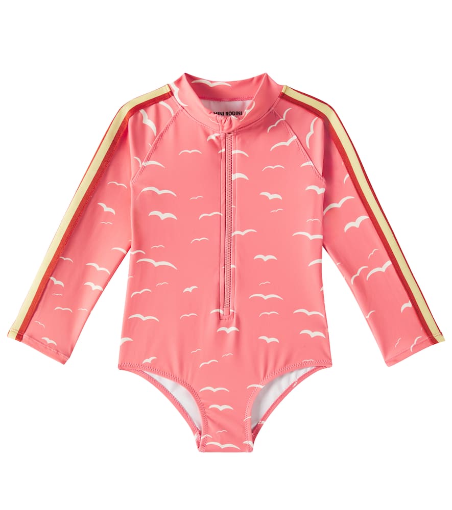 Mini Rodini Seagull Swimsuit In Multicoloured