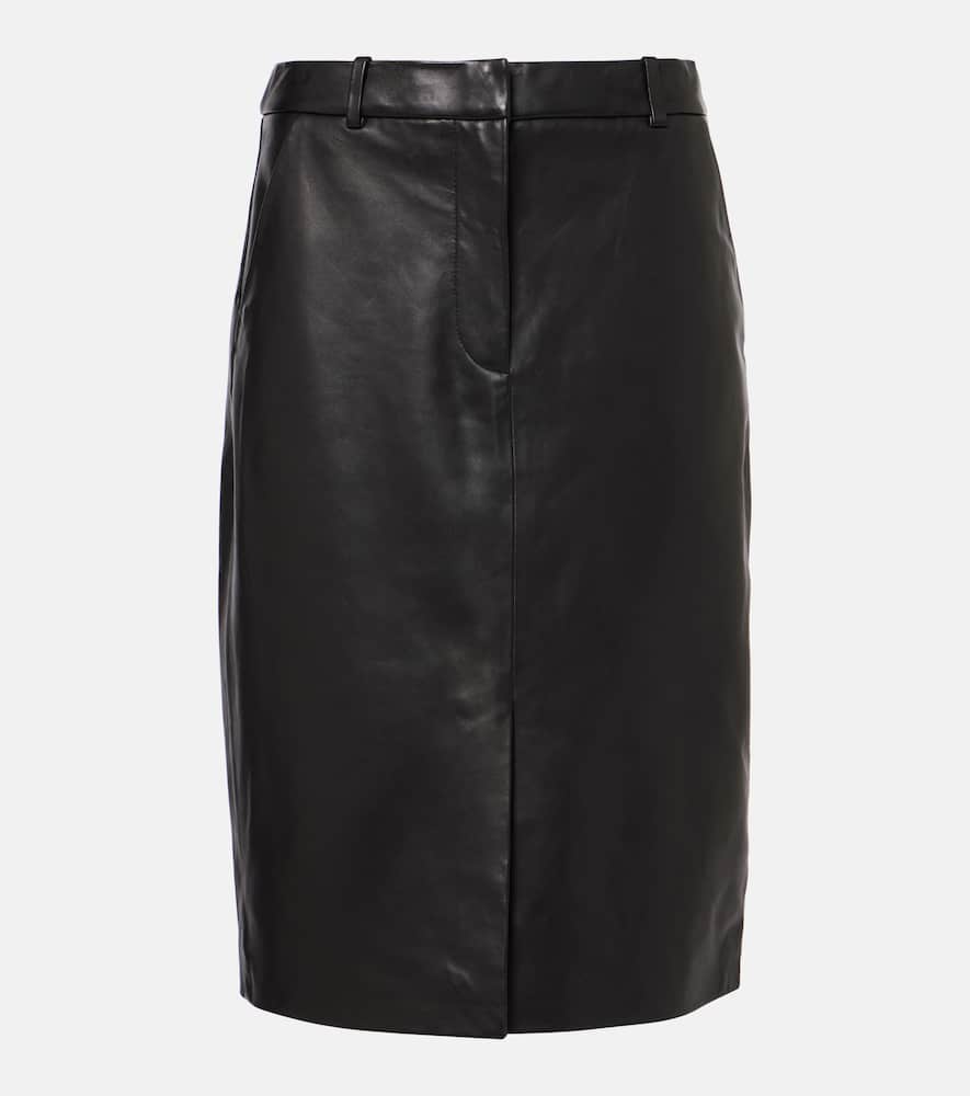 Maxine high-rise leather pencil skirt