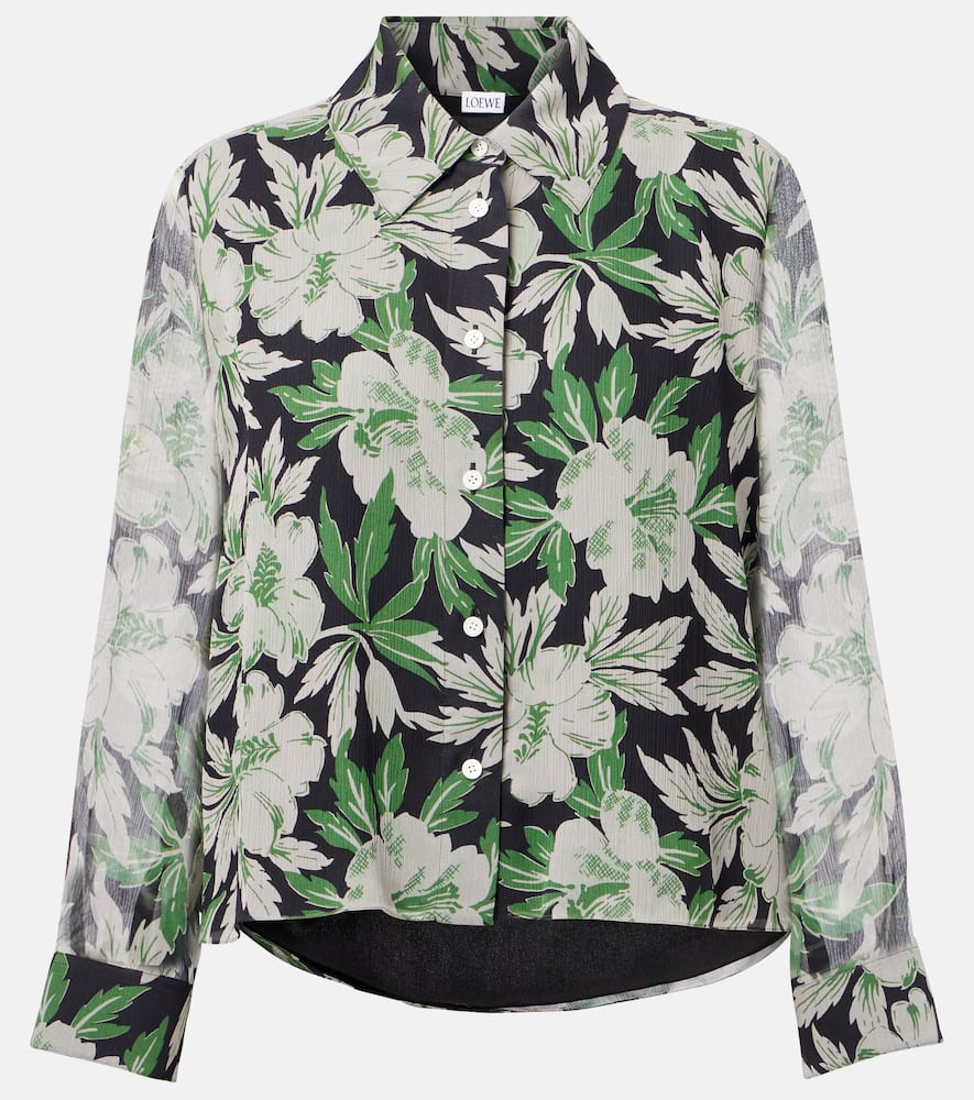 Loewe Floral silk crépon shirt