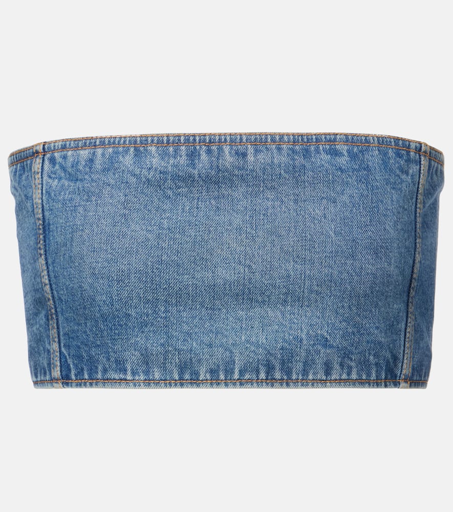 Alaïa Denim crop top