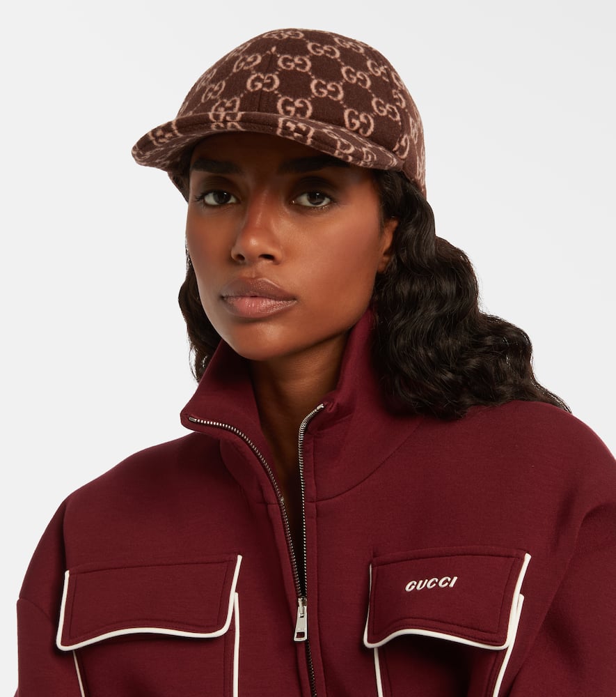 Gucci Gg Canvas Wool Baseball Cap In Neutral