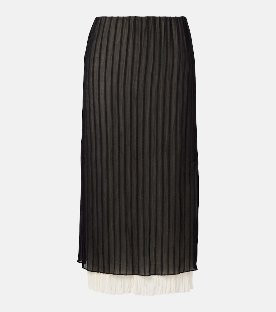 Vince Striped midi skirt