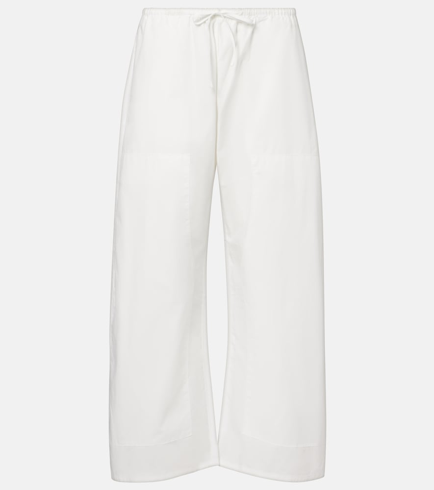 Leset Kyoto cotton barrel-leg pants