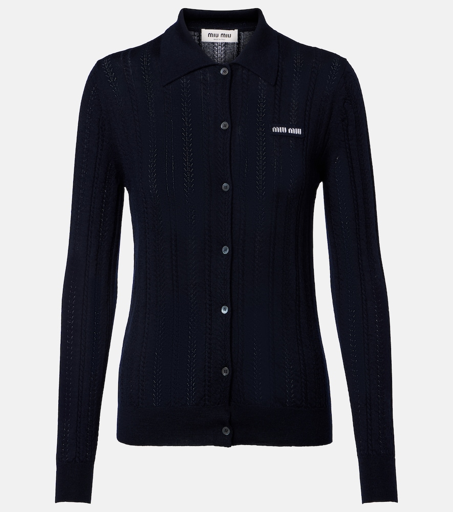 Miu Miu Open-knit cashmere cardigan