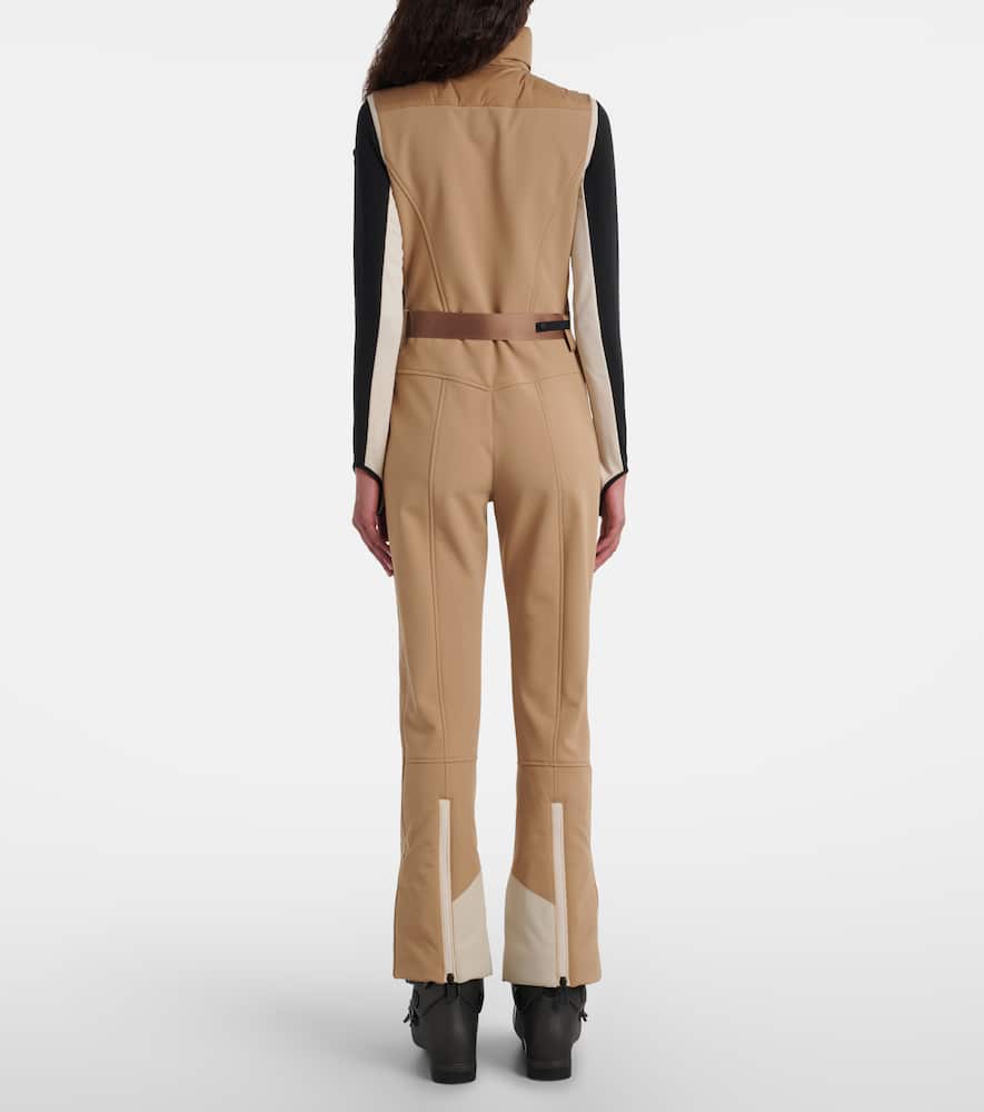 Moncler Belted Ski Suit In Neutral
