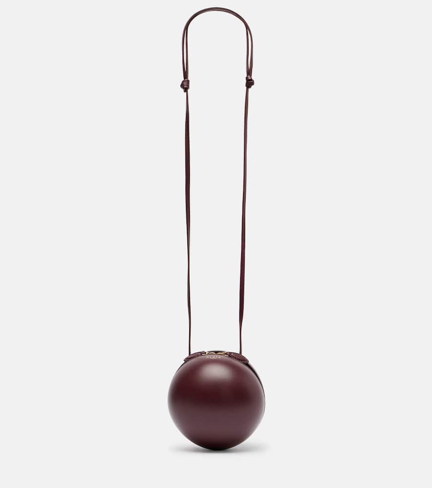 Alaïa Sphere Mini Leather Shoulder Bag In Brown