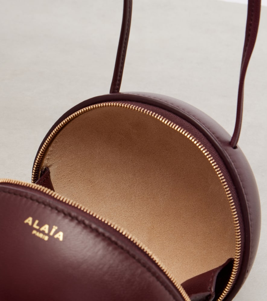 Alaïa Sphere Mini Leather Shoulder Bag In Brown