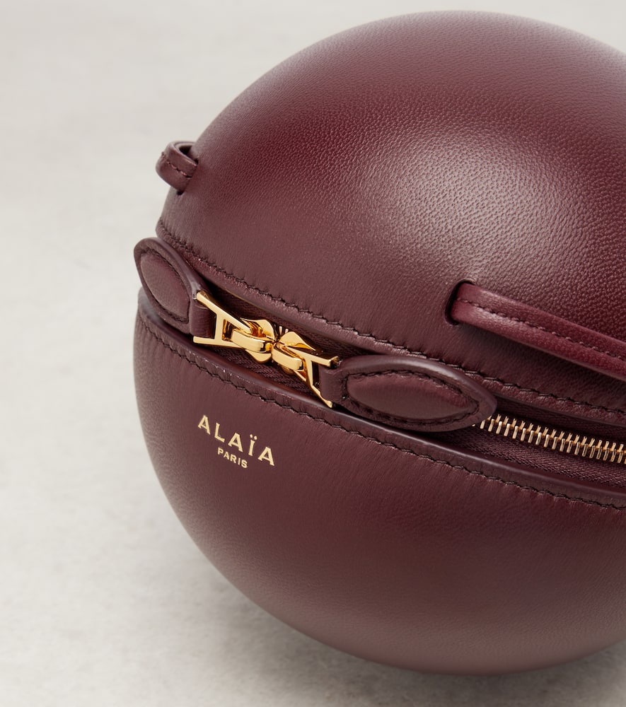Alaïa Sphere Mini Leather Shoulder Bag In Brown