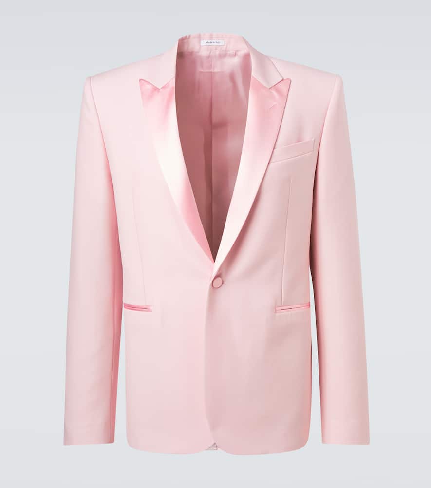 Silk-trimmed wool and mohair blazer